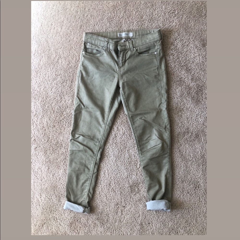Topshop green Leigh Jeans